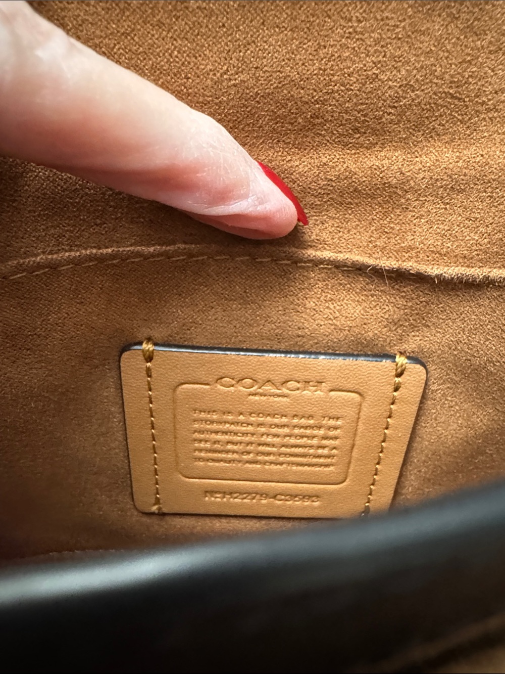 Coach Georgie Saddle Bag Colorblock Rust Flap & Black Trim - Picture 11 of 14